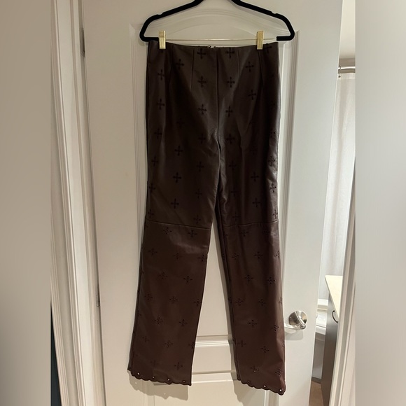 Tularosa from revolve brown leather eyelet pants - Picture 8 of 8